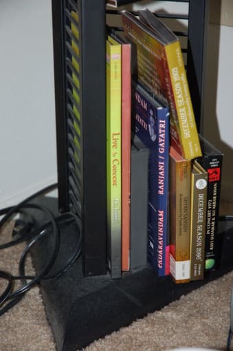 CD tower with lamp on top - $10 2