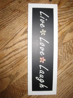Live, Love Laugh small sign for hanging on wall 1