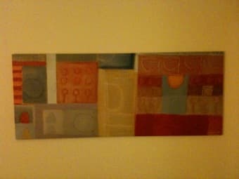 Colorful modern canvas painting - $25 1