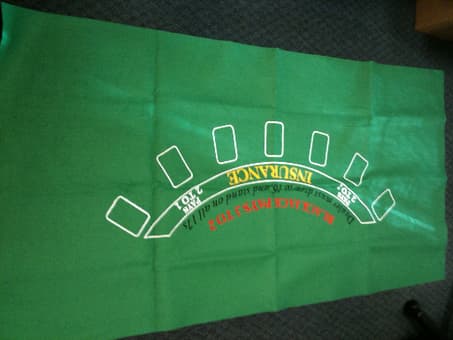 Brand New Never Used 2-Sided Poker and Blackjack Felt $7 2