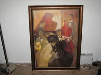 Beautiful, modern jazz framed print, $75 1