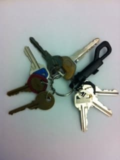 Did you lose your keys? I found some outside, see photo. 1