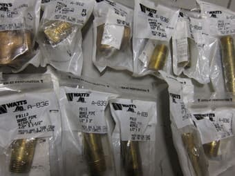 Brass pipe fittings, $40 2