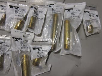 Brass pipe fittings, $30 3