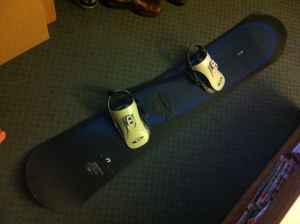Snowboard with Bindings and New Boots - $225 1