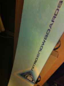 Snowboard with Bindings and New Boots - $225 2